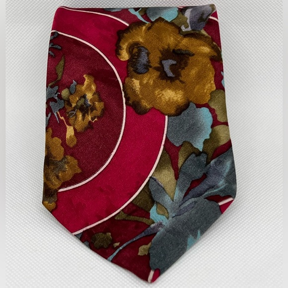 EUC Vintage Claiborne Floral Pattern Tie - Picture 2 of 8